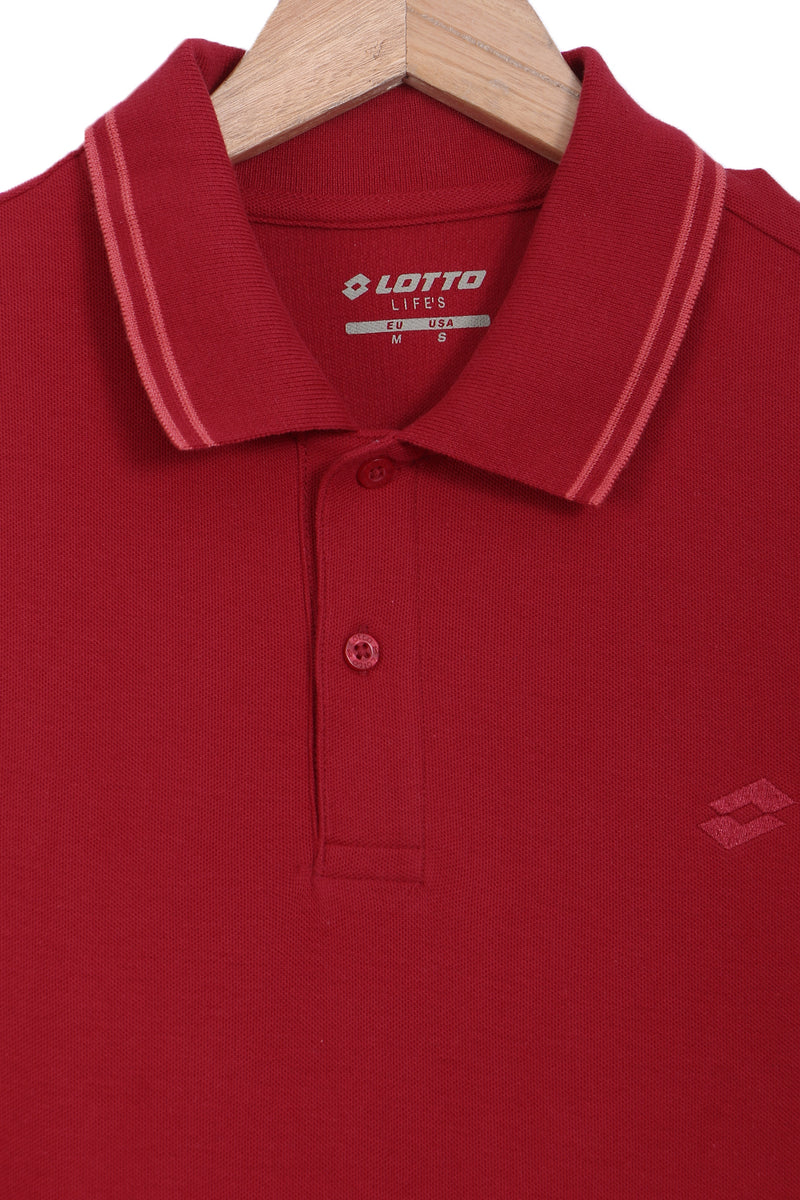 Men Branded Polo Red