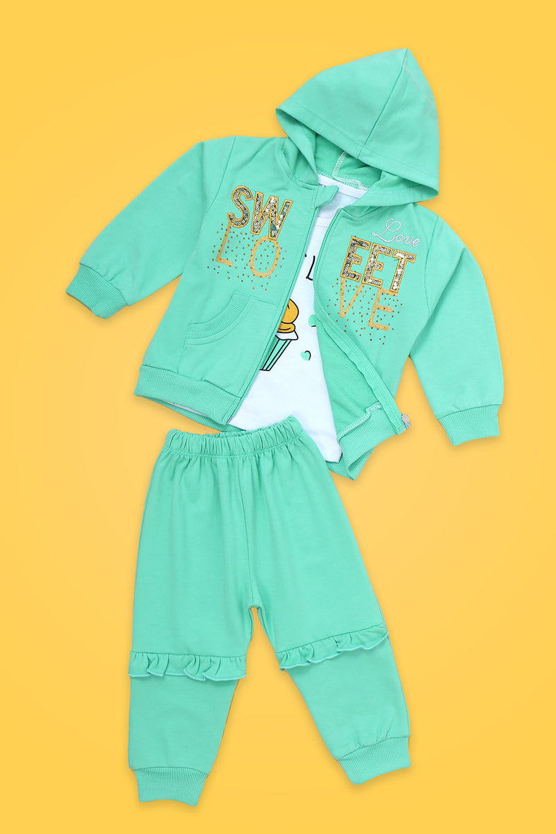 Girls Graphic 3Piece Suit 12434 Green Expostorepk