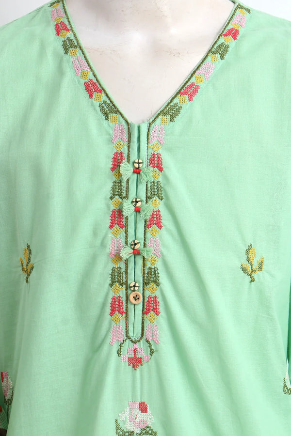 3 PIECE EMB LAWN SUIT