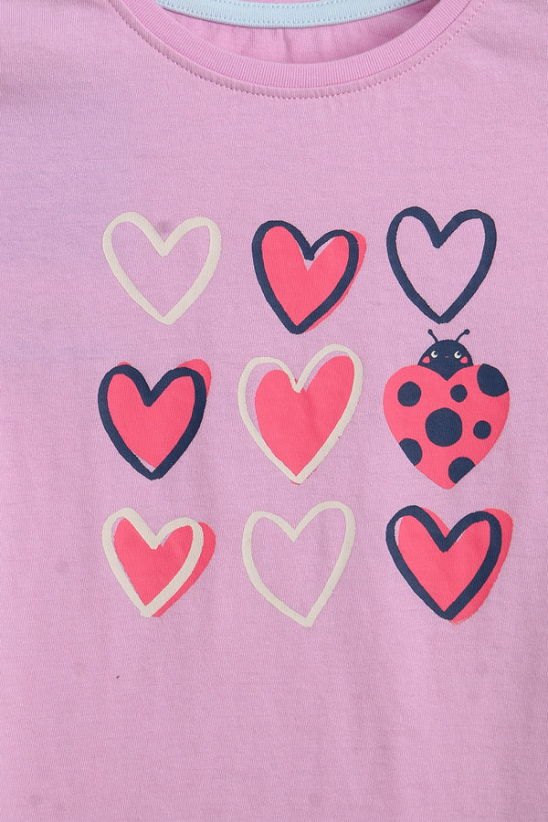 Girls Branded Graphic T-Shirt - Pink