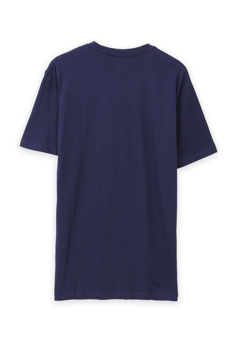 Men Premium Lycra R-neck Graphic Tee (Brand: MAX) - Navy– Expostorepk