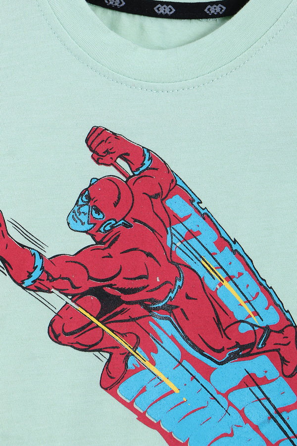 Boys Branded Graphic T-Shirt - Pistachio