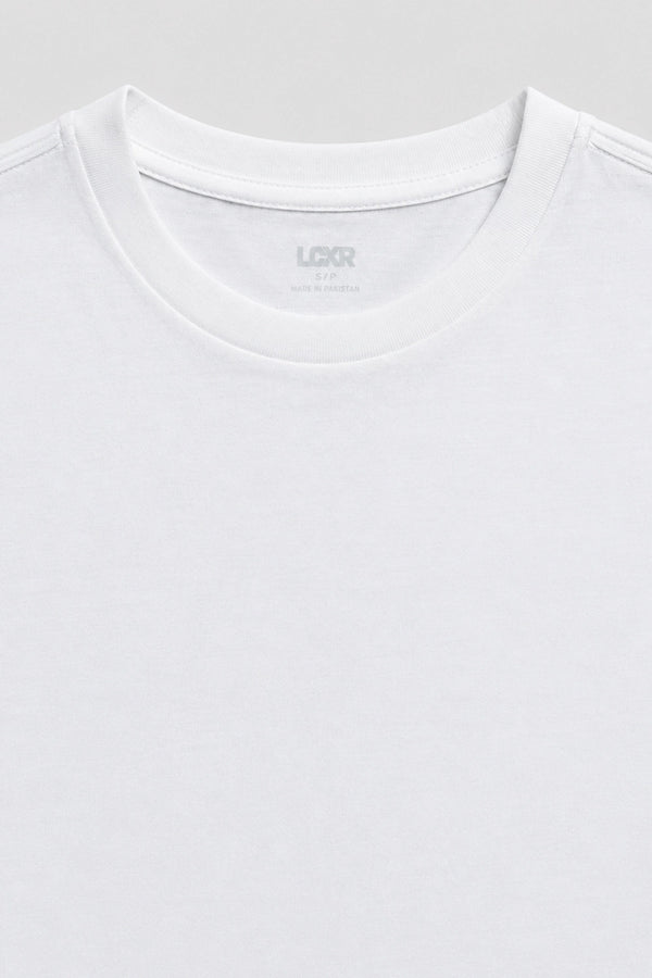 Men Branded Basic T-Shirt - White
