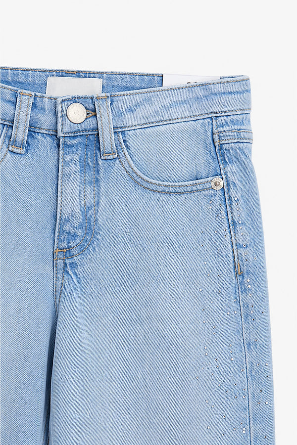 Girls Branded Denim pant - L/Blue