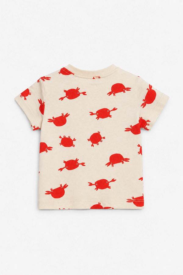 Boys Branded Graphic T-Shirt - CREAM