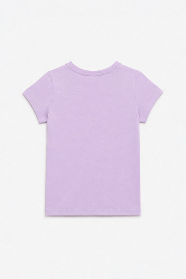 Girls Branded Graphic T-Shirt - Purple