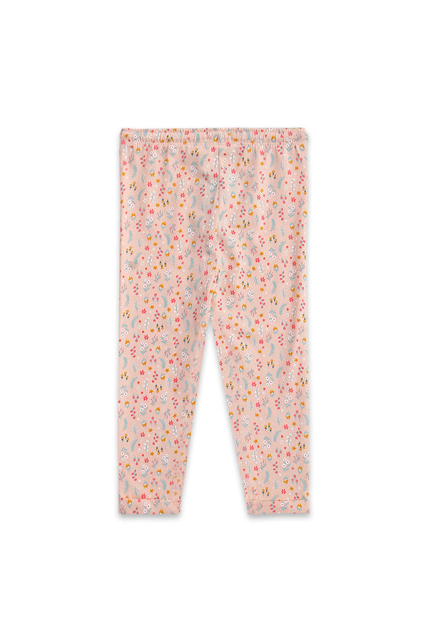Girls Branded Graphic Pajama - Peach