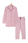 Women Branded Graphic Night Suit 10-23 - Pink