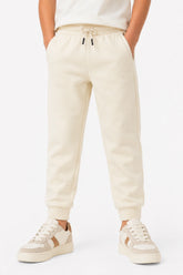 Boys Branded Trouser - Cream