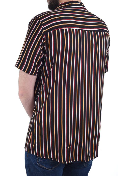 Men Casual Viscose Lining Hawaii Dyed Shirt - Multi