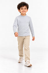 Boys Branded Interlock High Neck - Grey