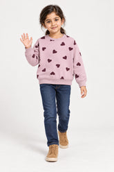 Girls Branded Graphic Sweatshirt - Tea Pink