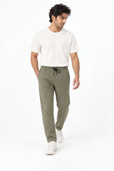 Men Branded Trouser - Olive