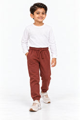 Boys Branded Fleece Trouser - Mahroon