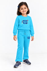 PRINTED FLEECE 2 PC SUIT