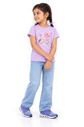 Girls Branded Graphic T-Shirt - Purple