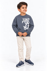Boys Branded Graphic Fleece Sweatshirt - SMOKEGREY