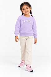 Girls Branded Graphic Fleece Sweatshirt - Purple