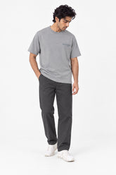 Men Branded Graphic T-Shirt - L/Grey