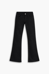 Girls Branded Bell Bottom Denim pant - Black