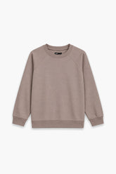 Women Branded Fleece Sweatshirt - Beige