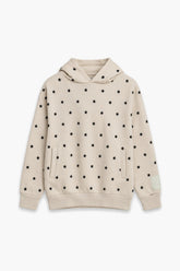 Women Branded Fleece EMB Pullover Hoodie - Beige