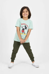 Boys Branded Graphic T-Shirt - Pastachio