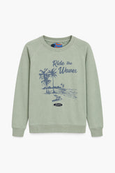 Women Branded Fleece Sweatshirt - L/Green