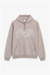Men Branded EMB Pullover Hoodie - Fawn
