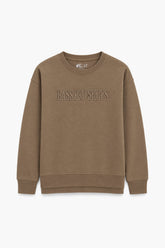 Women Branded EMB Fleece Sweatshirt - Brown