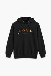 Women Branded Fleece Graphic Pullover Hoodie - Black