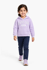Girls Branded Fleece Graphic Pullover Hoodie - Purple