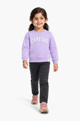 Girls Branded Graphic Sweatshirt - Purple