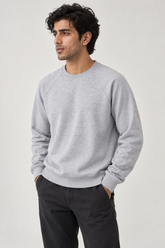 Men Branded Fleece Sweatshirt - L/Grey