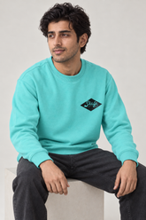 Men Branded Graphic Sweatshirt - Sea Green