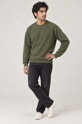 Men Branded Fleece Sweatshirt - Olive