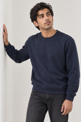 Men Branded Fleece Sweatshirt - Blue