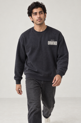 Men Branded Graphic Fleece Sweatshirt - D/Navy
