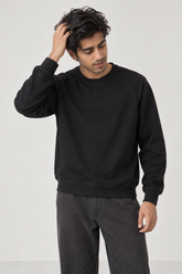 Men Branded Fleece Sweatshirt - Black
