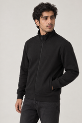 Men Branded Zipper - Black