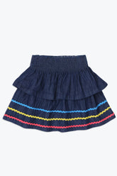 Girls Embellish Mini Skirt - Denim