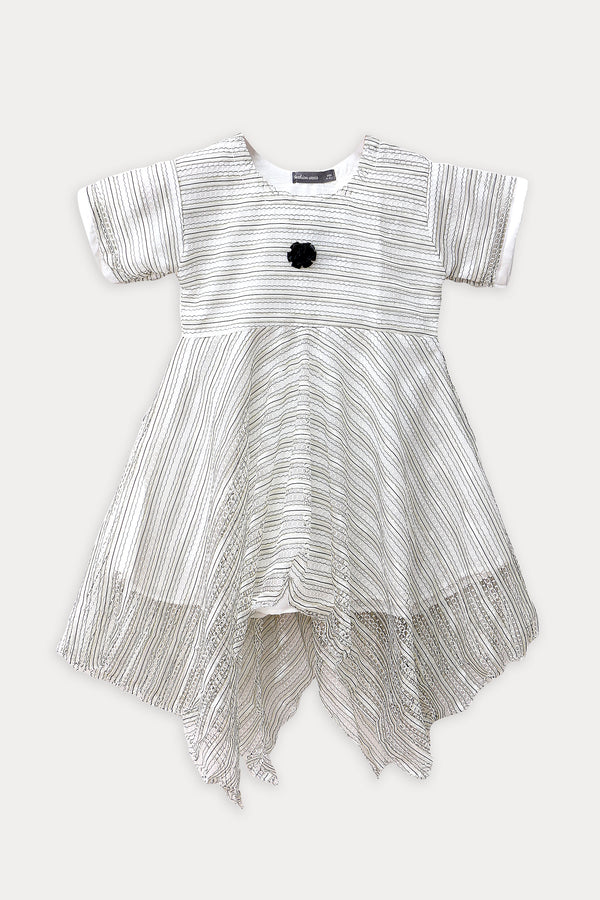 Girls Fancy Frock JGF04 - Off White