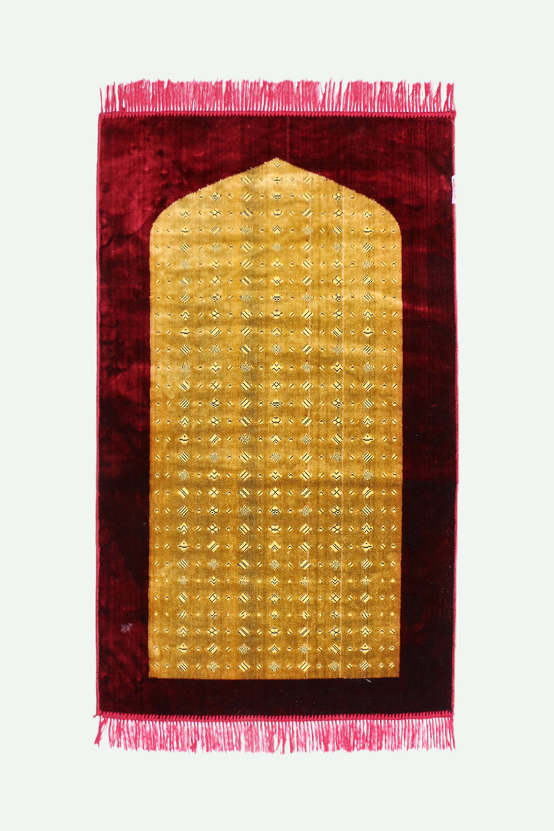 Janamaz For Prayer And Nawafil J8 Maroon & Golden Expostorepk