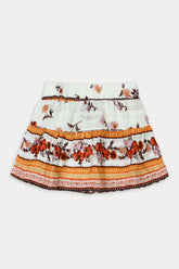 Girls Printed Mini Skirt - Multi