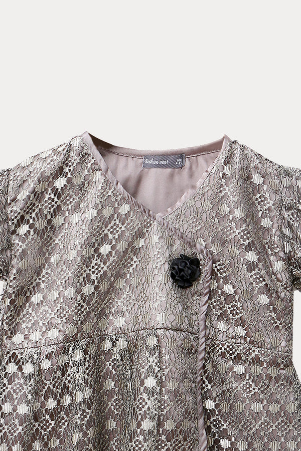 Girls Fancy Frock JGF01 - D/GREY