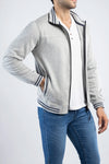 Men Pique Mockneck Jacket MMT09 - HT Grey