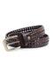Men Leather Chattai Belt - D/brown