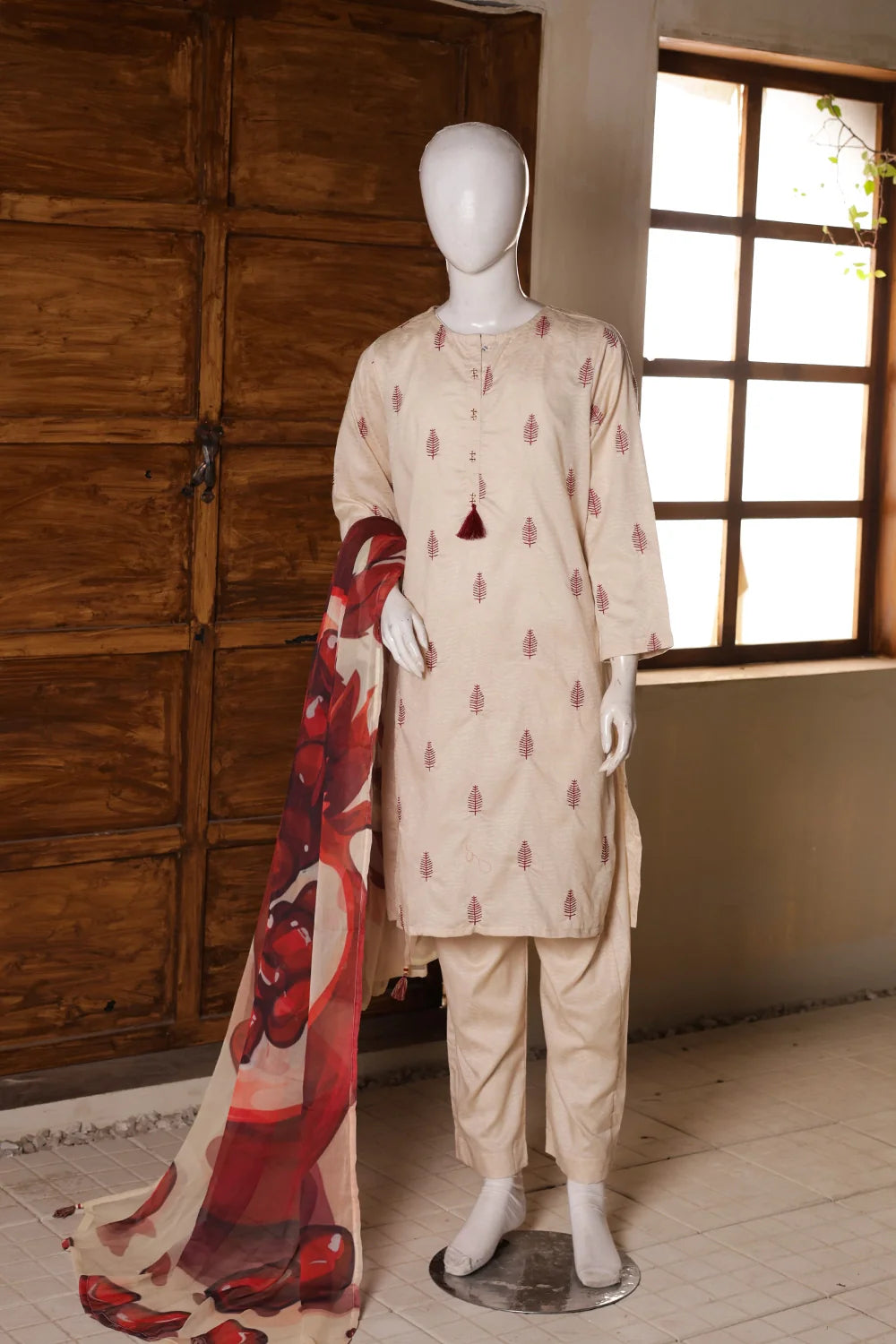 3 PIECE LAWN EMB SUITS