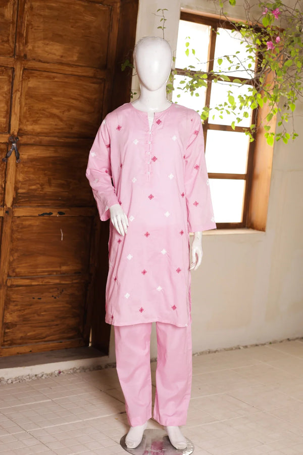 2 PIECE EMB LAWN SUIT