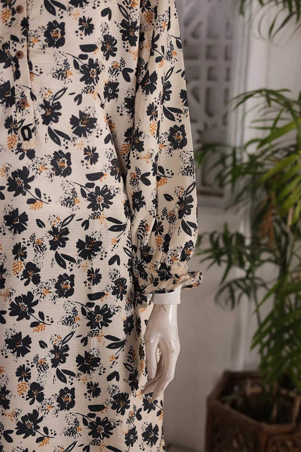 PRINTED SLUB SHIRT
